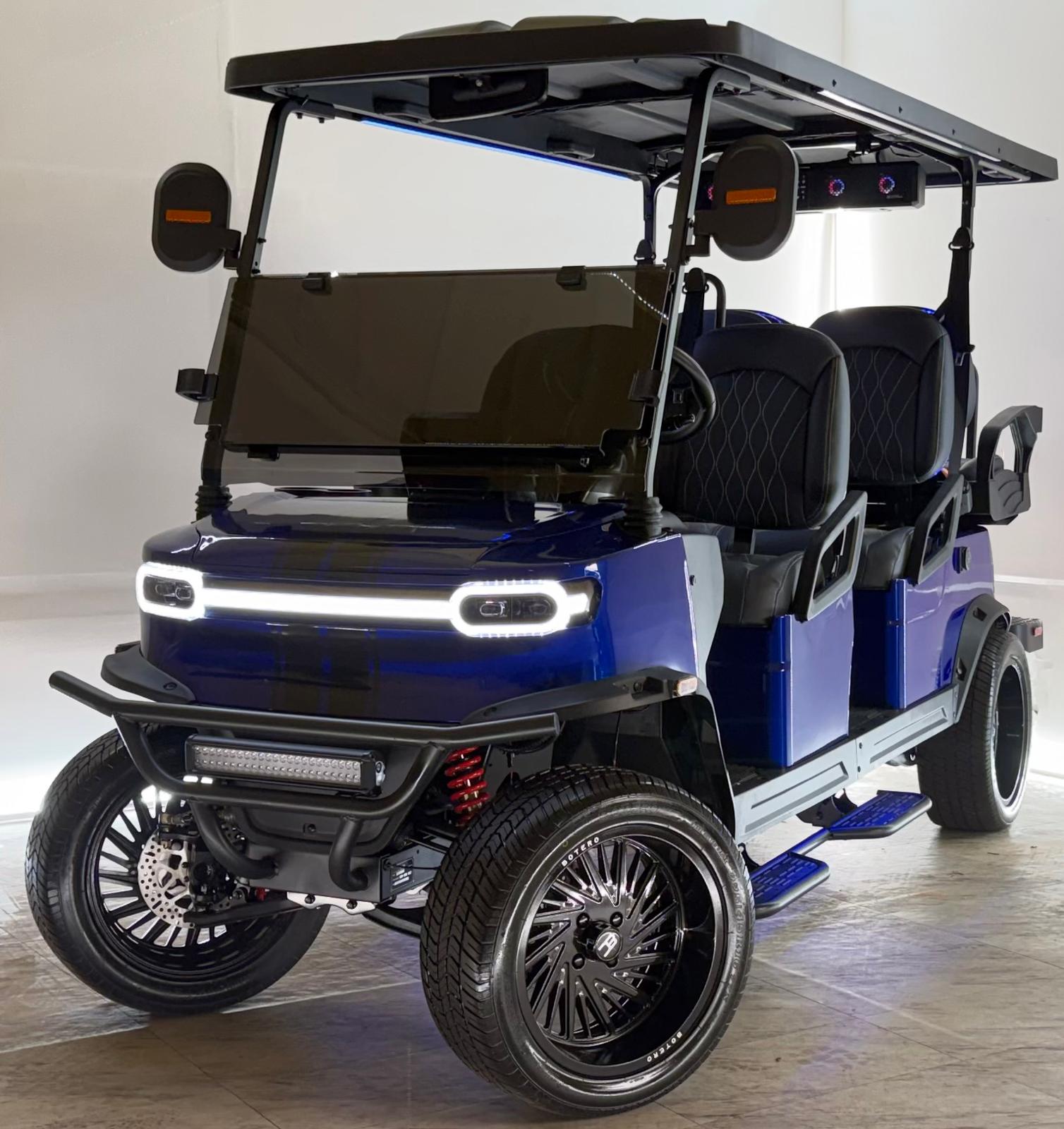 New Botero Baseline GT Edition Trophy Plus LITHIUM 6 Passenger Golf Cart as Featured at the United States Grand Prix!