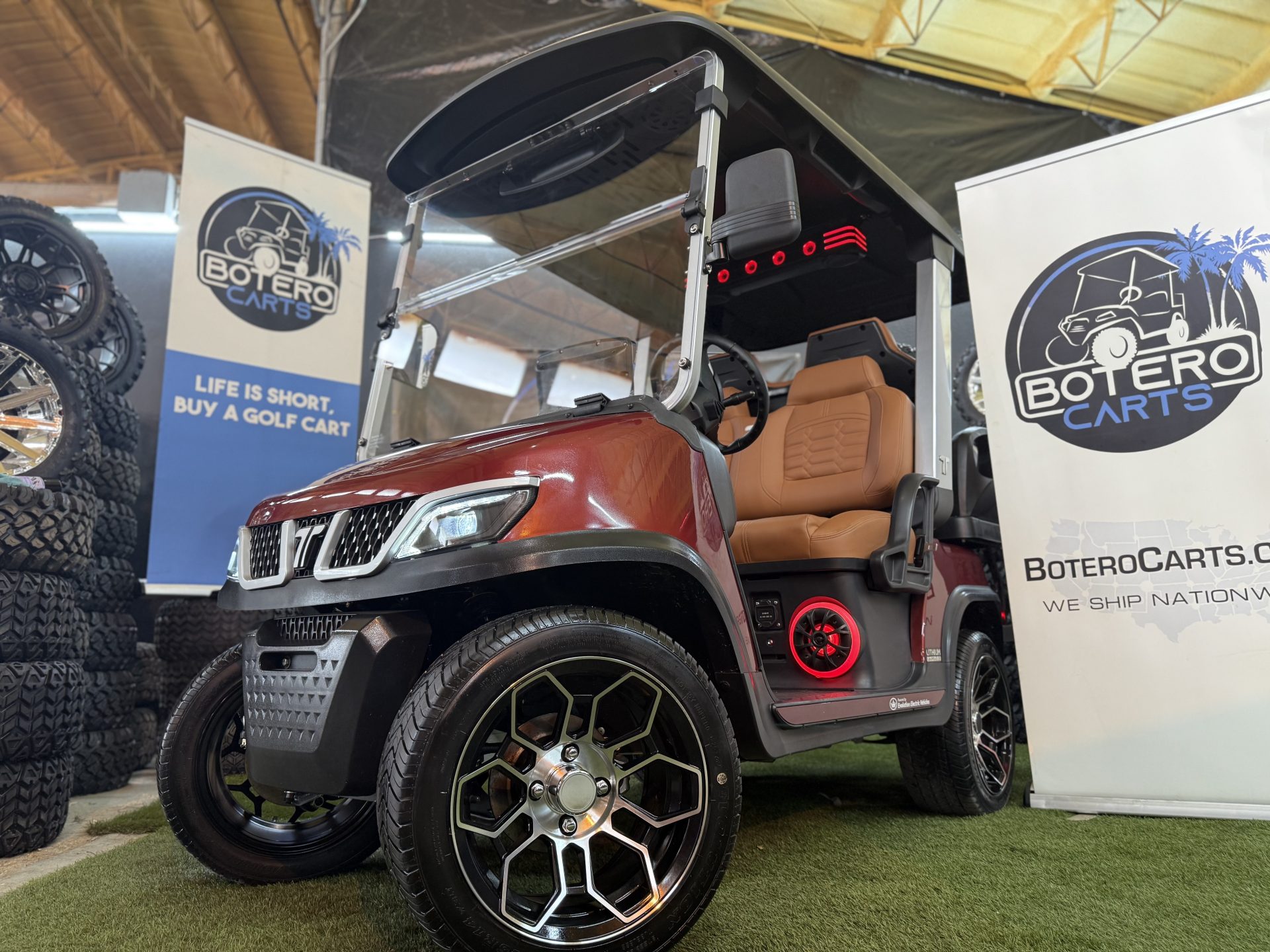 New Roadster 2+2 LITHIUM Powered Golf Cart! Aluminum Chassis! Built-In Dash Refrigerator! – Charlotte