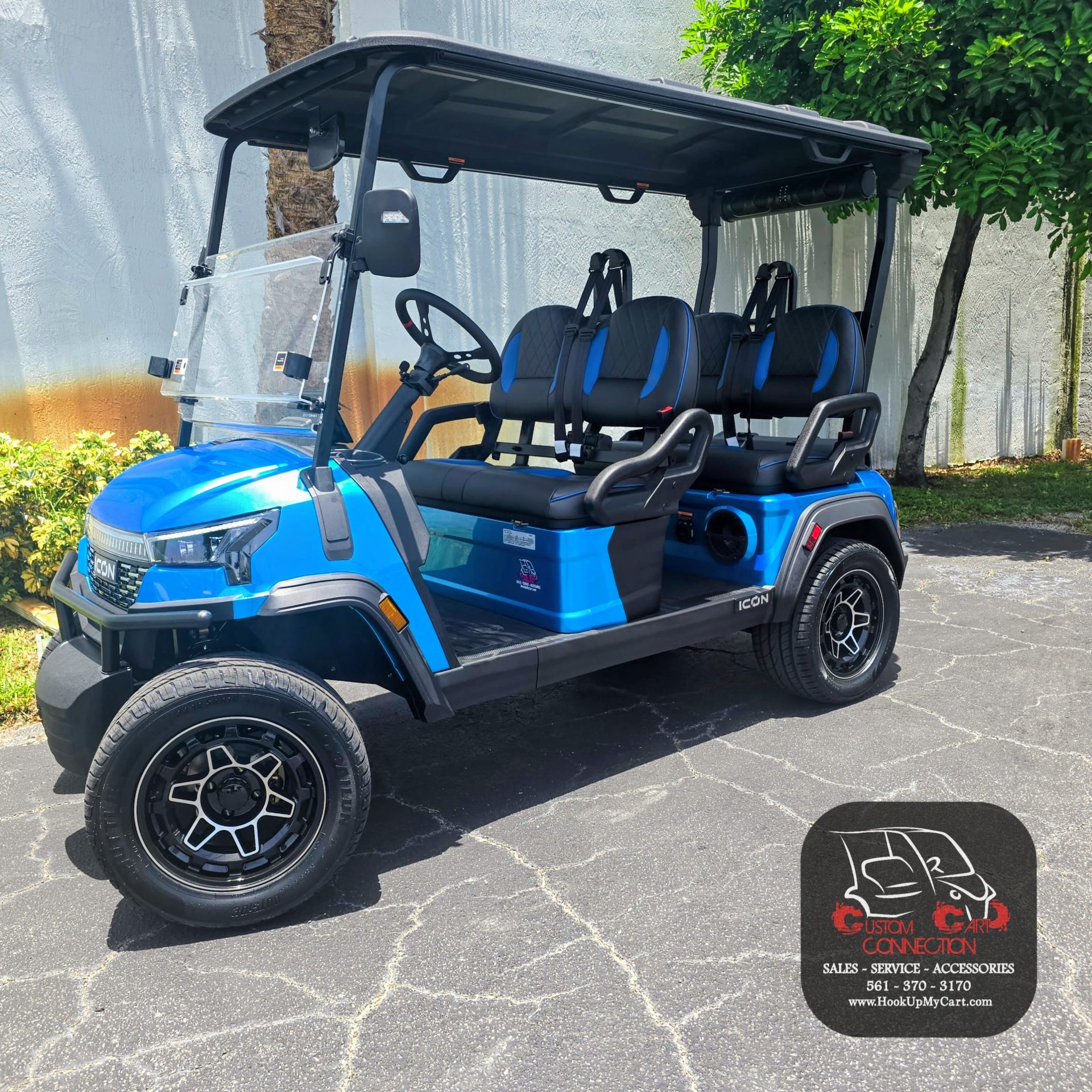 2026 ICON X i40FX 4 Forward Passenger Lithium Golf Cart | SoundExtreme Soundbar, CarPlay, & Backup Camera