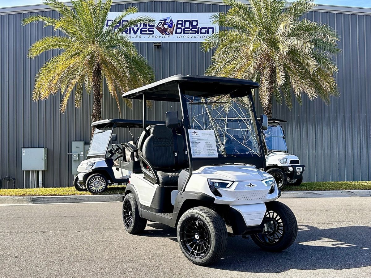 Atlas Golf 4 Passenger LSV Street Legal White w/Charcoal Premium Seats Lithium 105ah