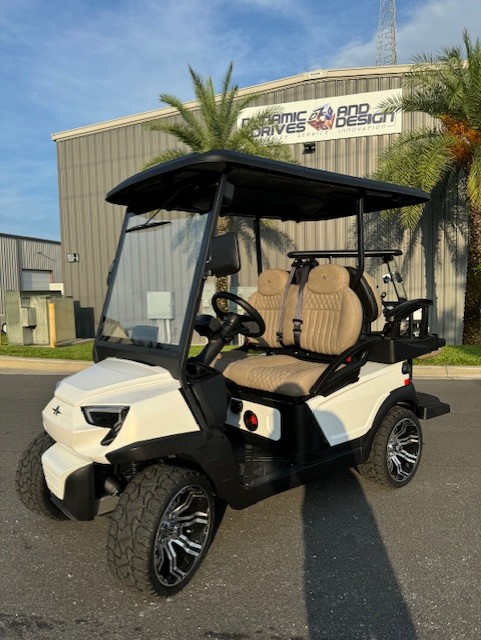 2024 Atlas EV Golf Cart 4 Passenger LSV Pearl White w/Pebble Seats