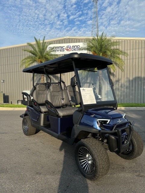 2024 Atlas Golf Cart 6 Passenger Lifted LSV, Cobalt Blue w/Charcoal Seats