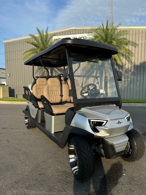2024 Atlas Golf Cart 6 Passenger LSV, Luna Silver w/Pebble Seats