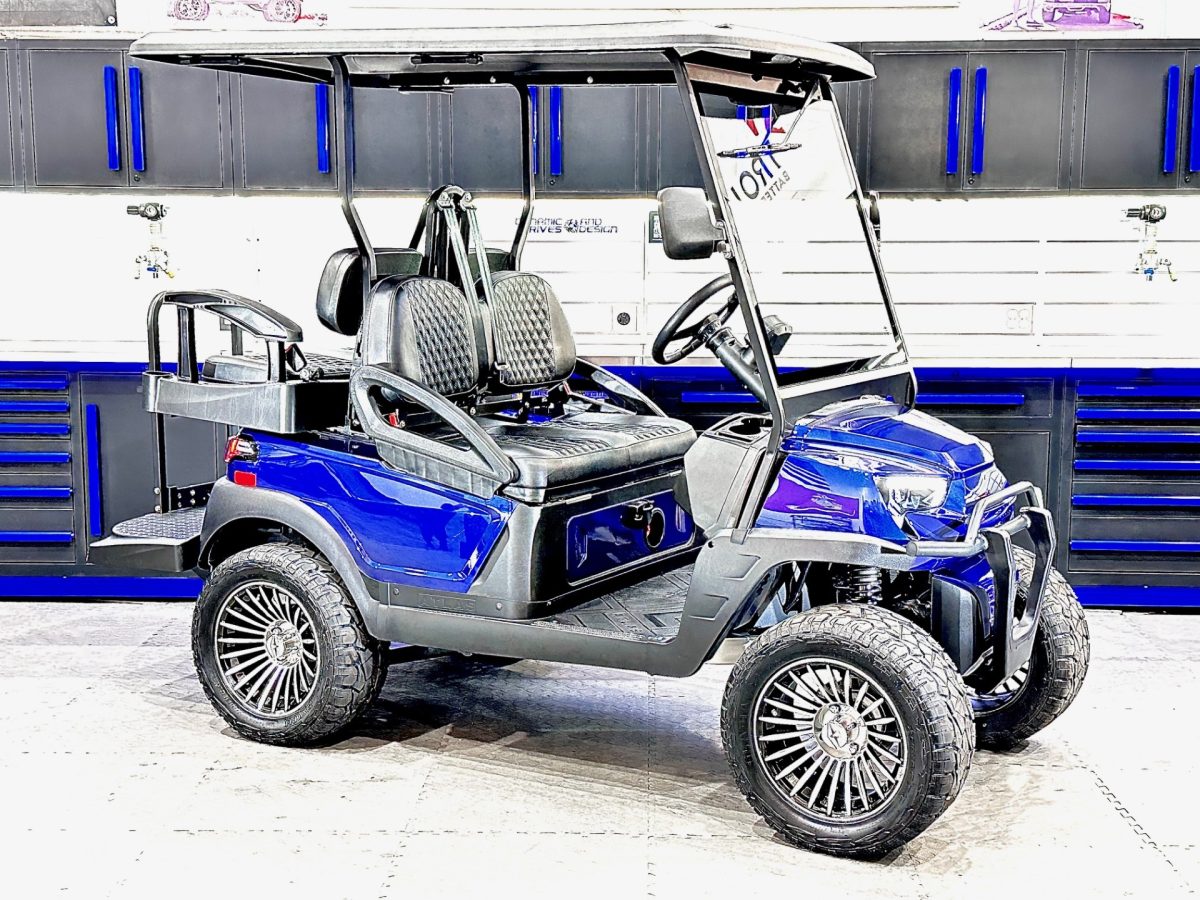 2024 Atlas Carts 4 Passenger LSV, Cobalt Blue w/Charcoal Seats Street Legal