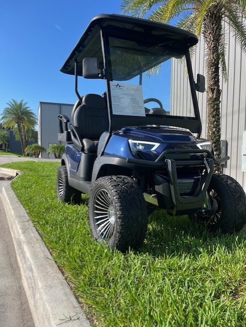 2024 Atlas Golf Cart 4 Passenger Lifted Street Legal, Cobalt Blue w/Charcoal Premium Seats