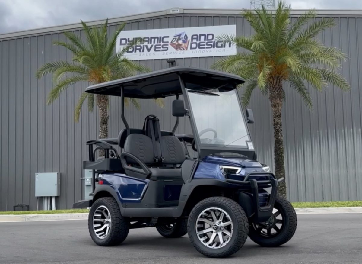2024 Atlas Carts 4 Passenger LSV, Cobalt Blue w/Charcoal Seats 105ah Lithium