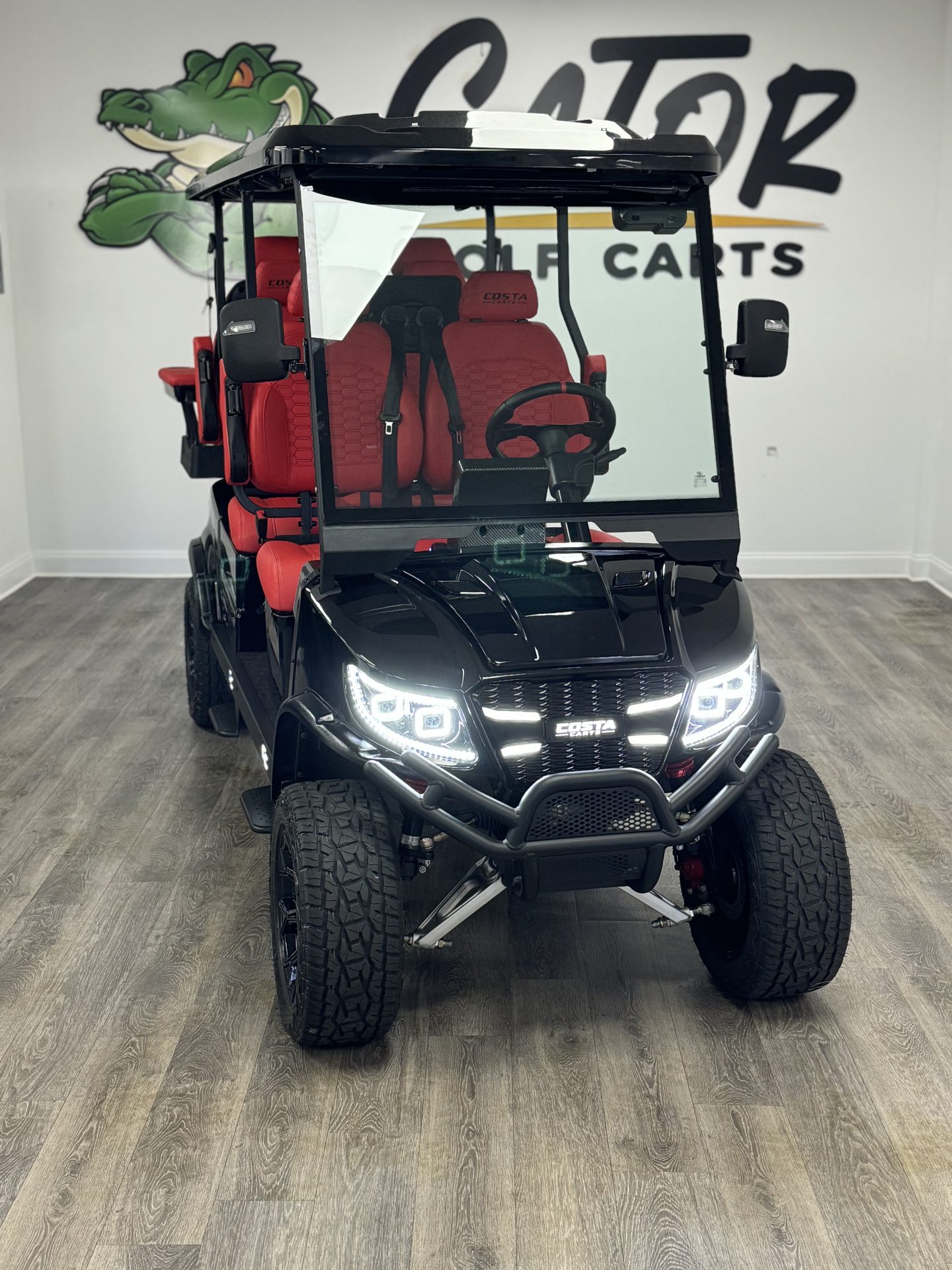 *NEW* 2026 COSTA CART 600 L BLACK WITH BLACK/RED STITCHING-STREET LEGAL-150 AH BATTERY 75 MILE RANGE