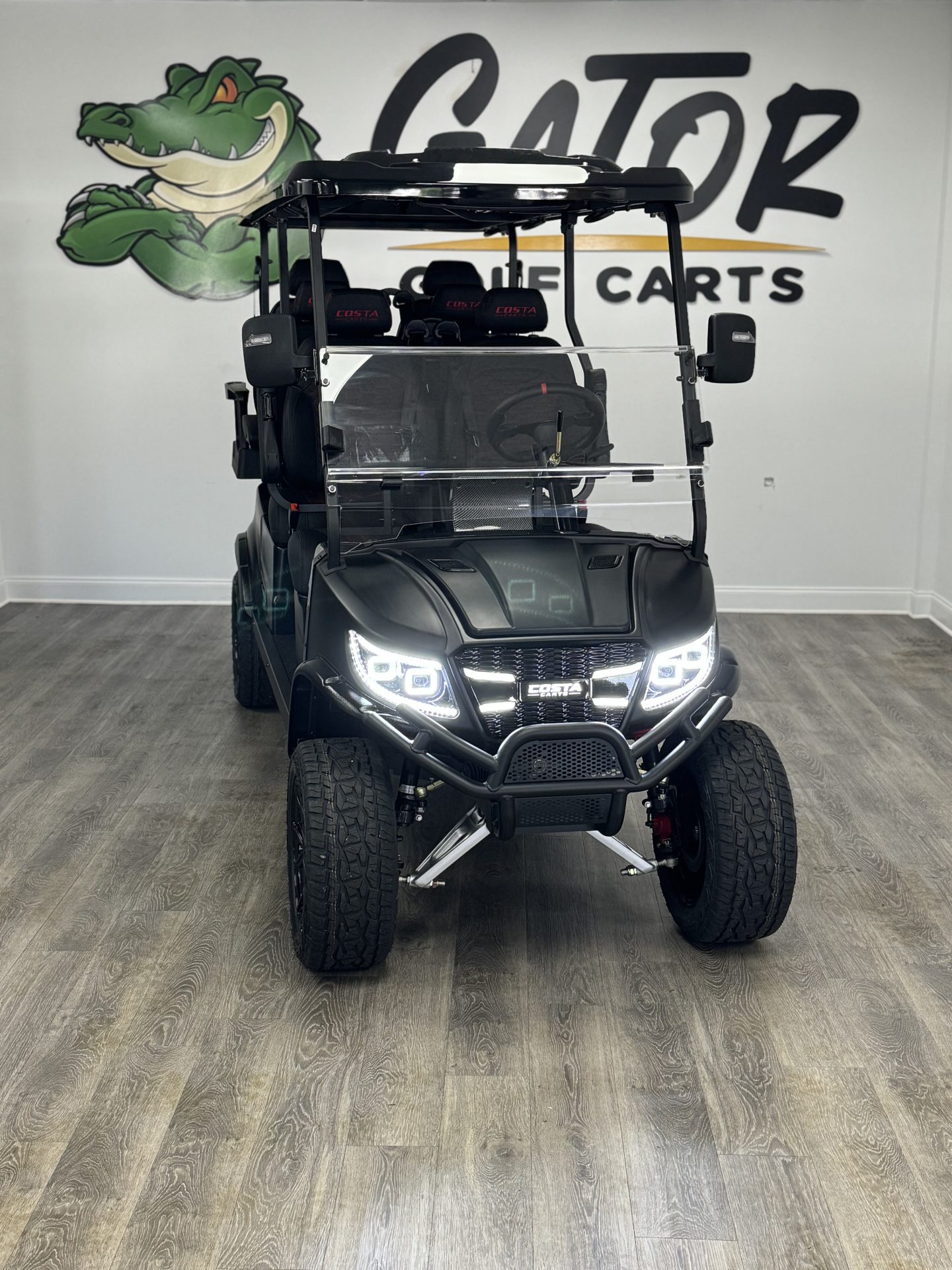 *NEW* 2026 COSTA CART 600S BLACK WITH BLACK/RED STITCHING-STREET LEGAL-150 AH BATTERY 65 MILE RANGE