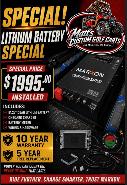 Lithium Battery Conversions STARTING @ $1,995.